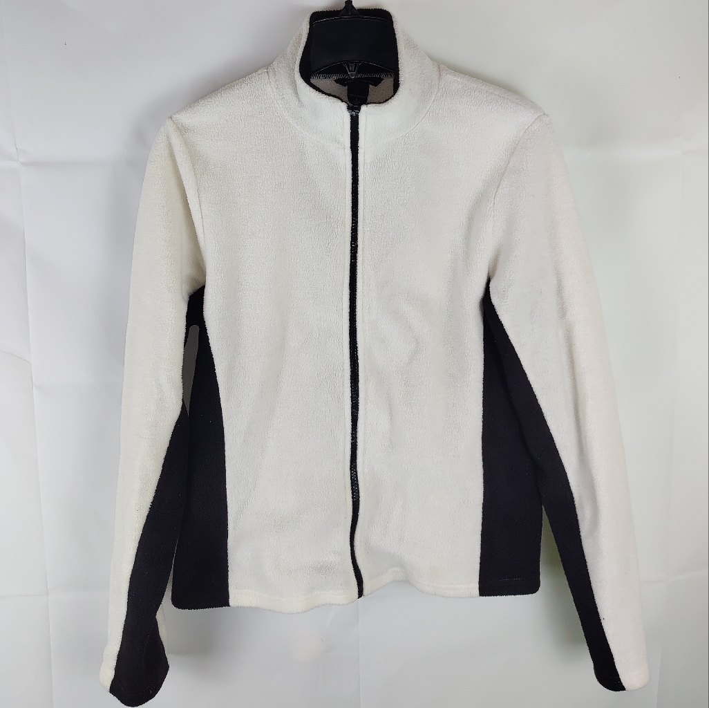 Vintage Moda International Fleece Zip-Up Sweatshirt Size L Gorpcore Winter Fall